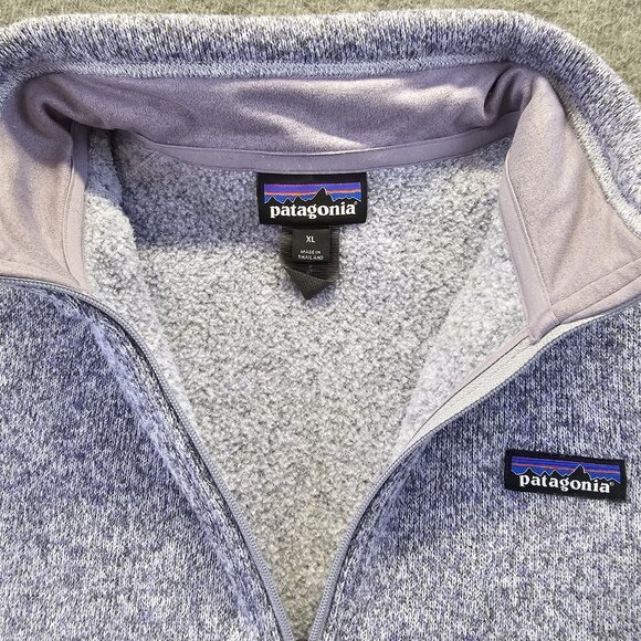 Patagonia Better Sweater Womens XL Light Purple Mauve 1/4 Zip Fleece Pullover - Picture 5 of 12